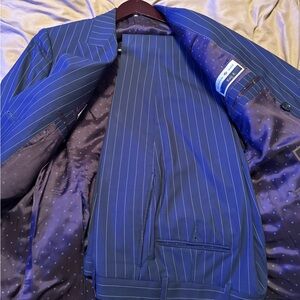 Men's Blue Pinstripe Blazer